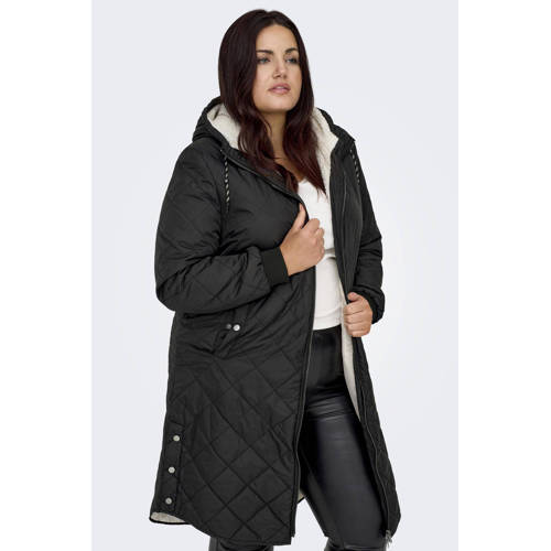 ONLY CARMAKOMA quilted gewatteerde jas CARNEWSANDY zwart afbeelding