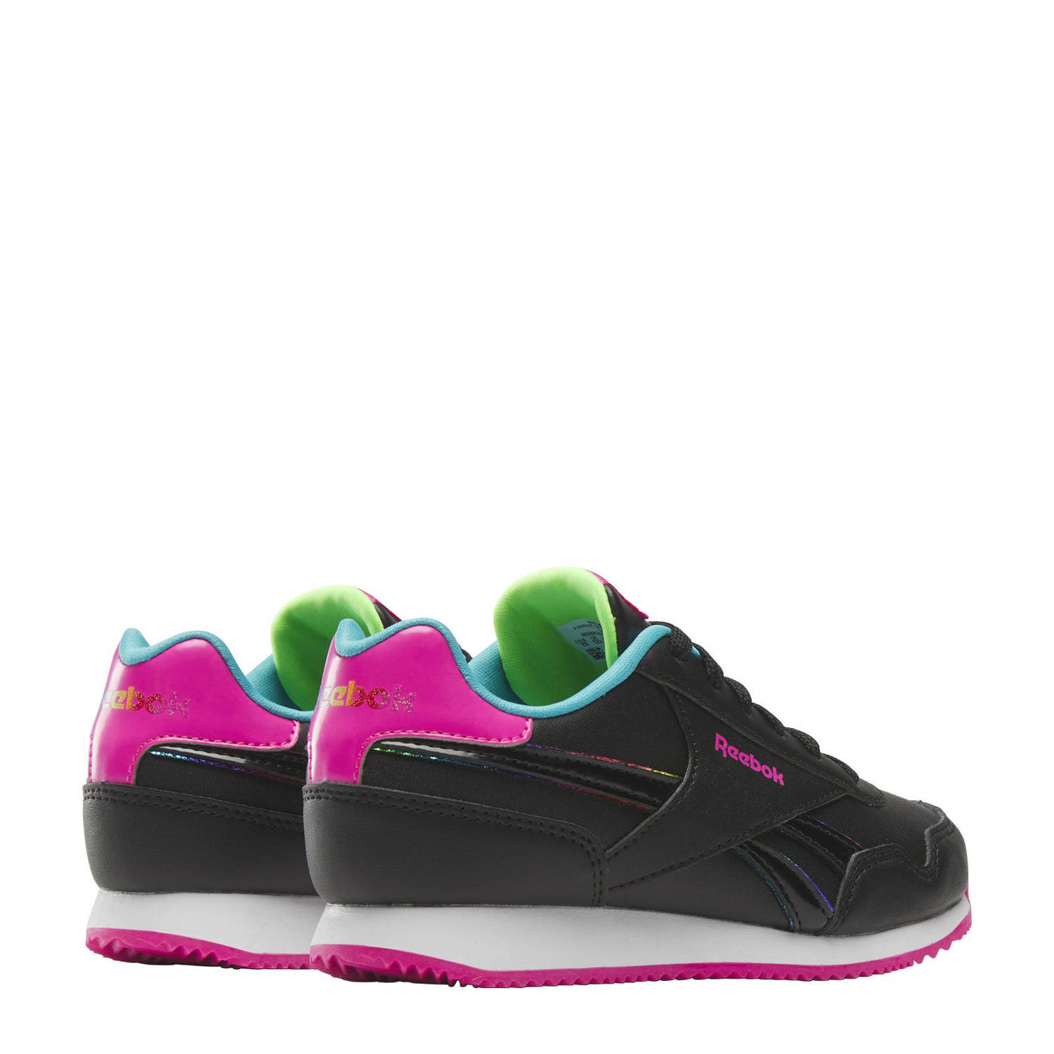 Reebok Classics Classic Jog 3.0 sneakers zwart fuchsia aqua