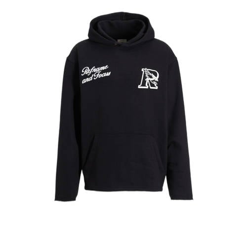 Redefined Rebel hoodie RRBranson met backprint zwart