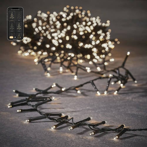 Luca Lighting lichtsnoer (1000 LED) (2 m) (smart) - klassiek wit, d.groen