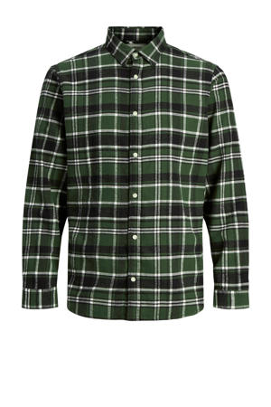 geruit slim fit overhemd PKTDEK HARRY  groen