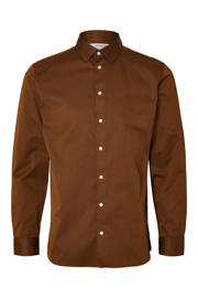thumbnail: Selected slim fit overhemd SLHSLIMETHAN bruin