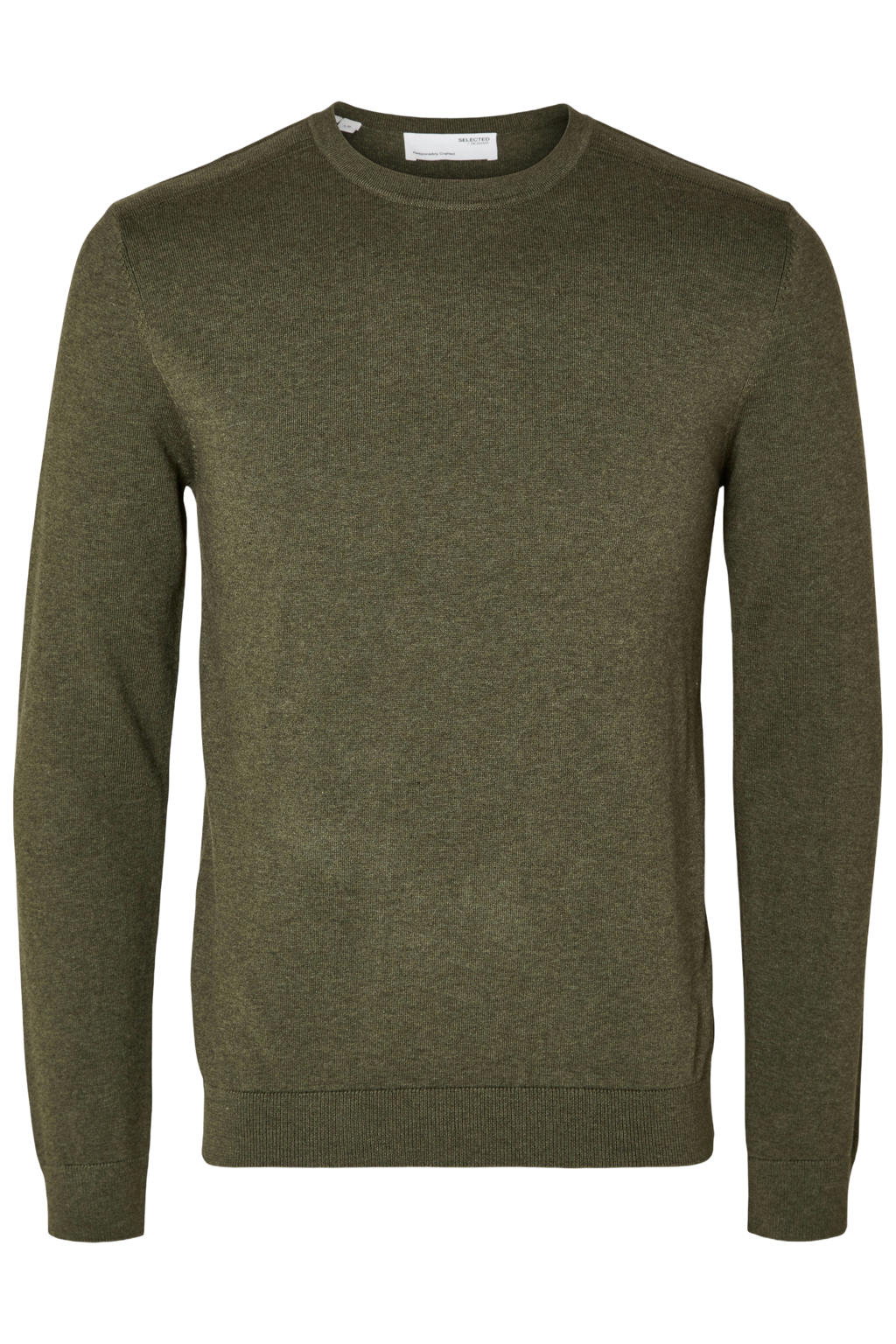 Selected gemêleerde pullover SLHBERG groen