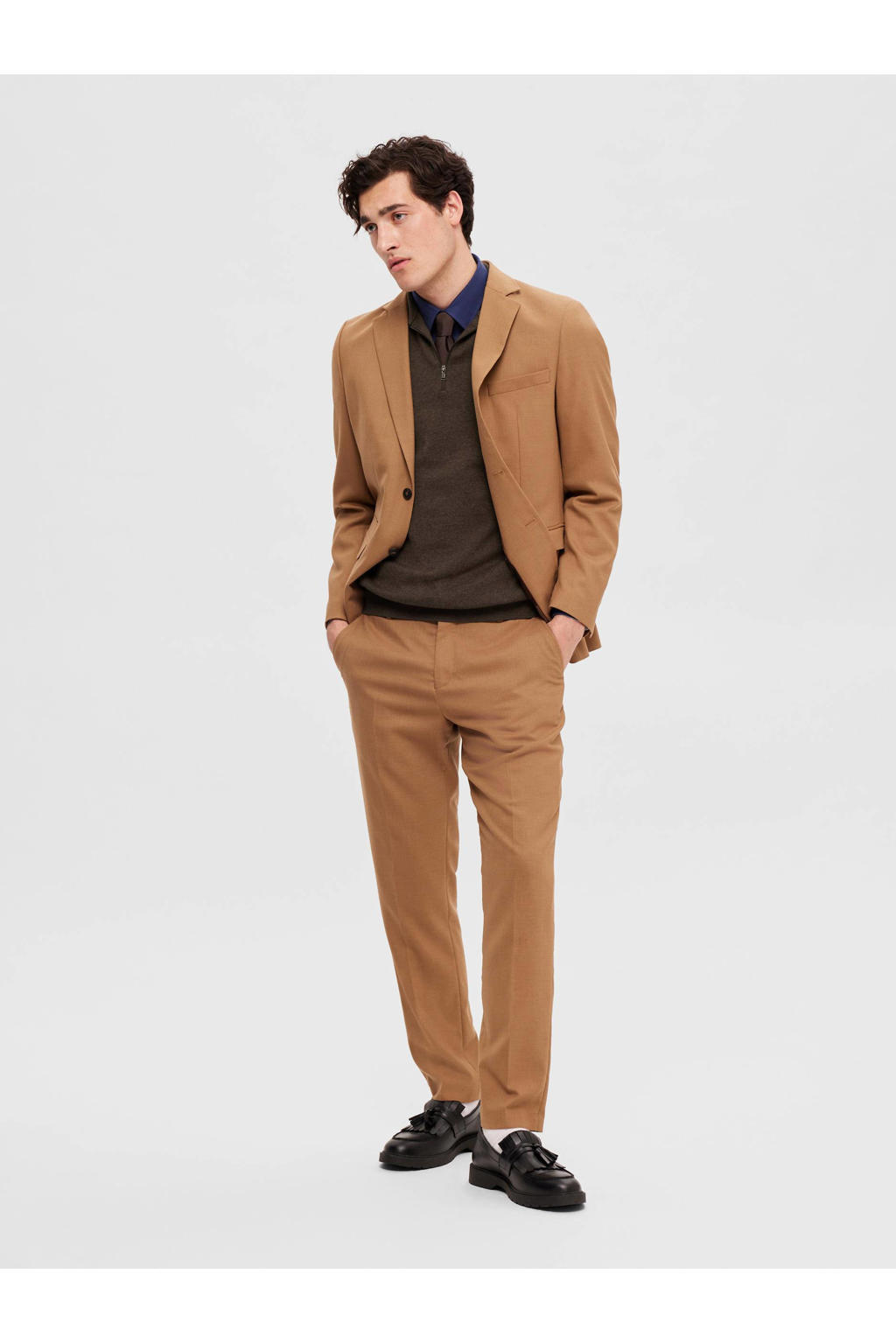 Selected trui SLHBERG bruin