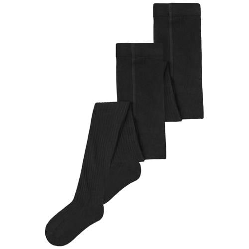NAME IT KIDS maillot NKNPANTYHOSE - set van 2 zwart afbeelding