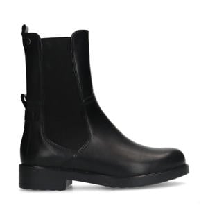 leren enkelboots zwart