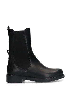 leren enkelboots zwart