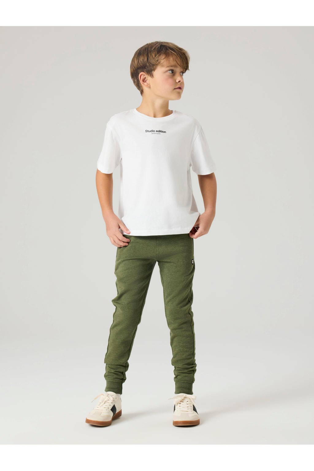 NAME IT KIDS joggingbroek donkergroen