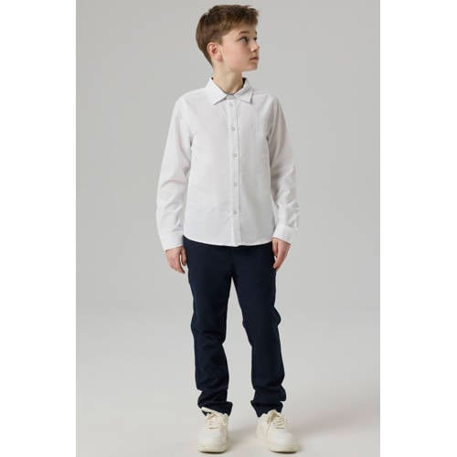 NAME IT KIDS overhemd NKMNEWSA met katoen wit afbeelding