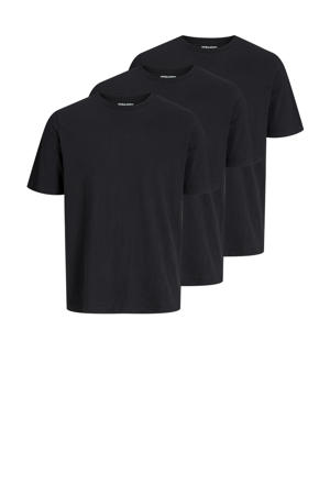 regular T-shirt zwart