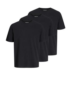 T-shirt JACUNDER (set van 3) zwart