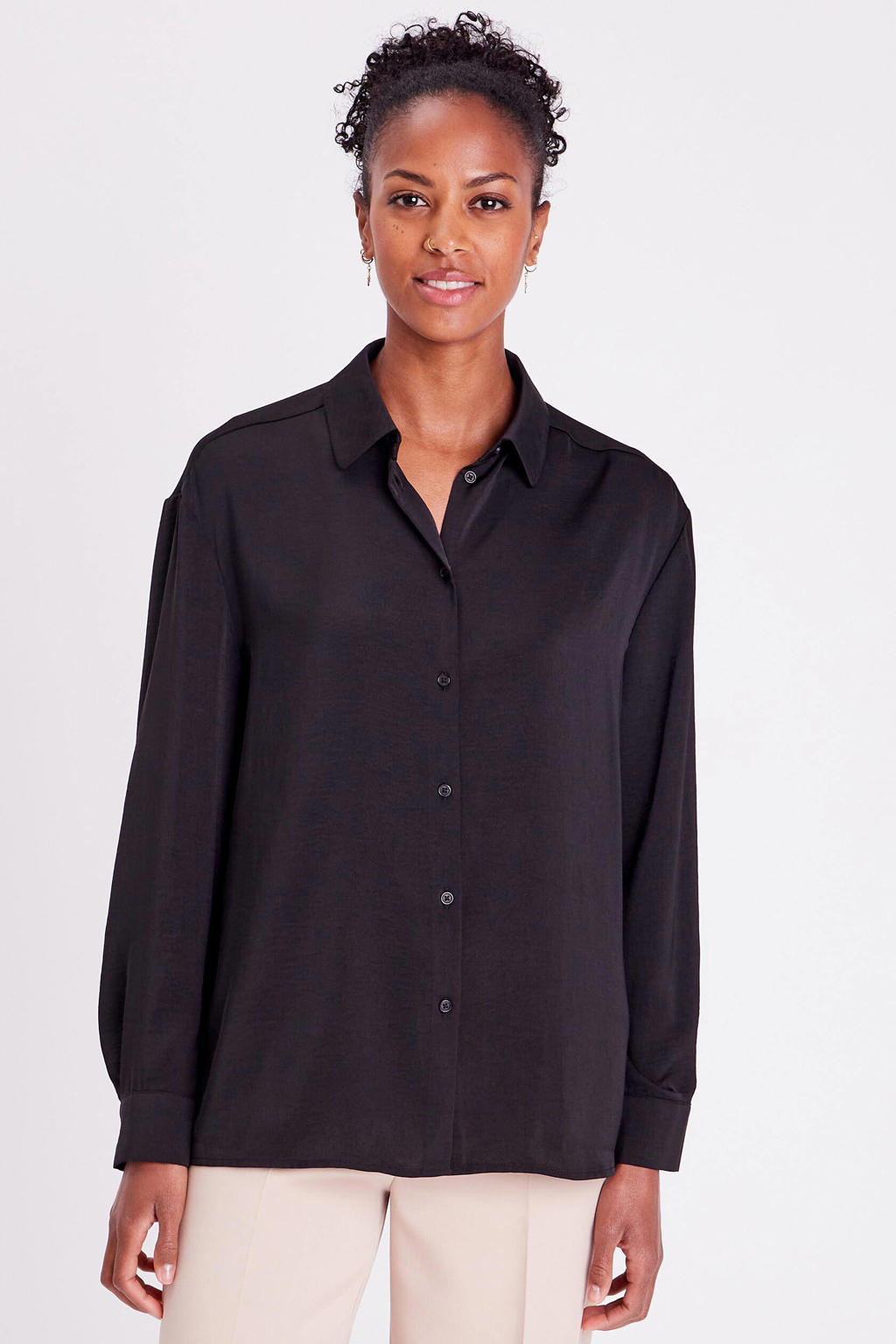 Cache Cache blouse met plooien zwart wehkamp