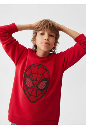 Spider-Man sweater met printopdruk rood