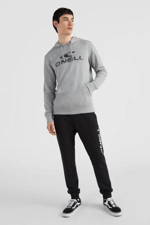 hoodie met printopdruk grijs