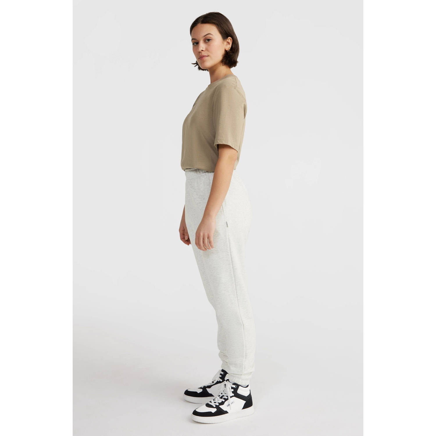 O'Neill straight fit joggingbroek met logo lichtgrijs