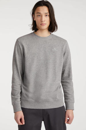 sweater met logo grijs