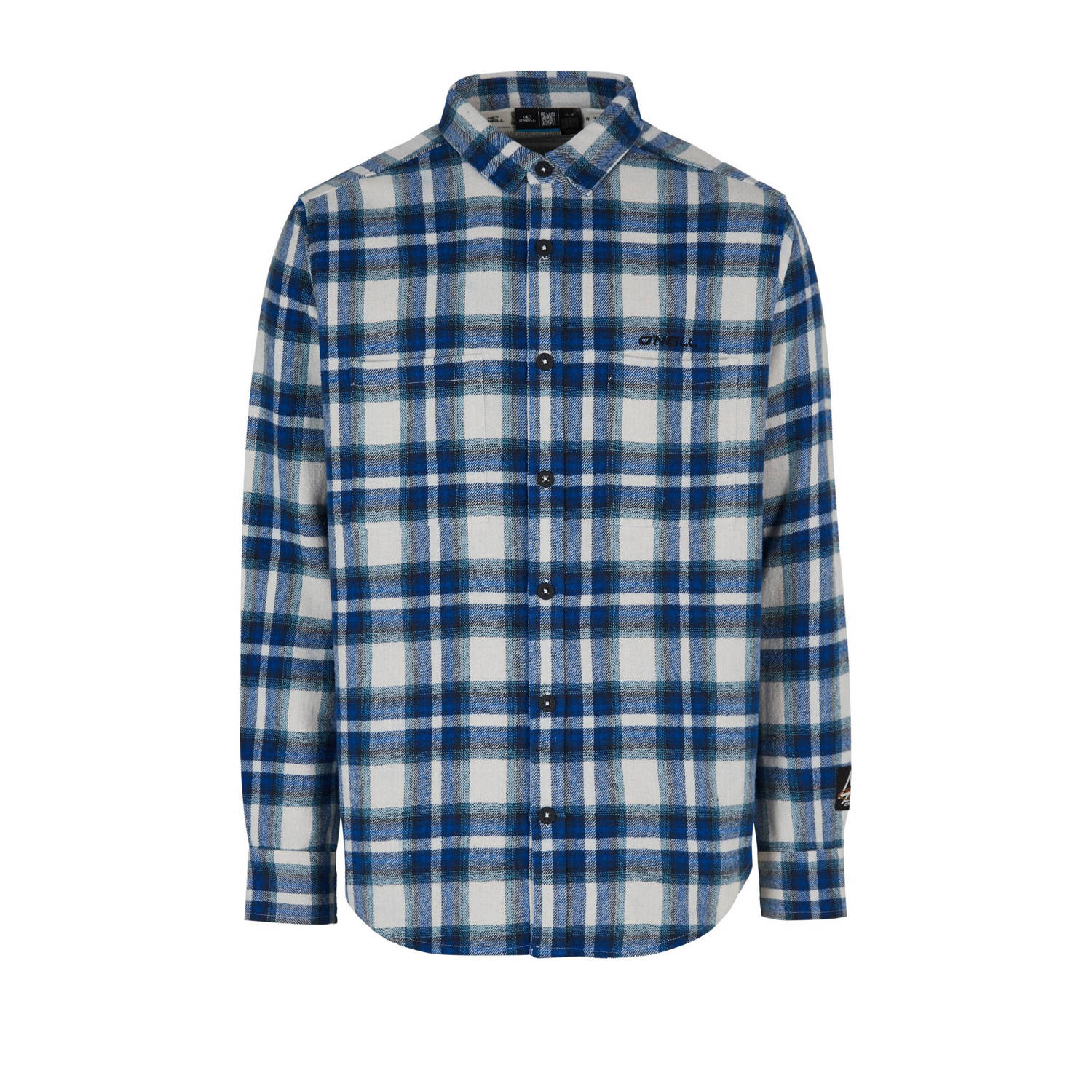 O'Neill geruit flanellen regular fit overshirt blue shadow check