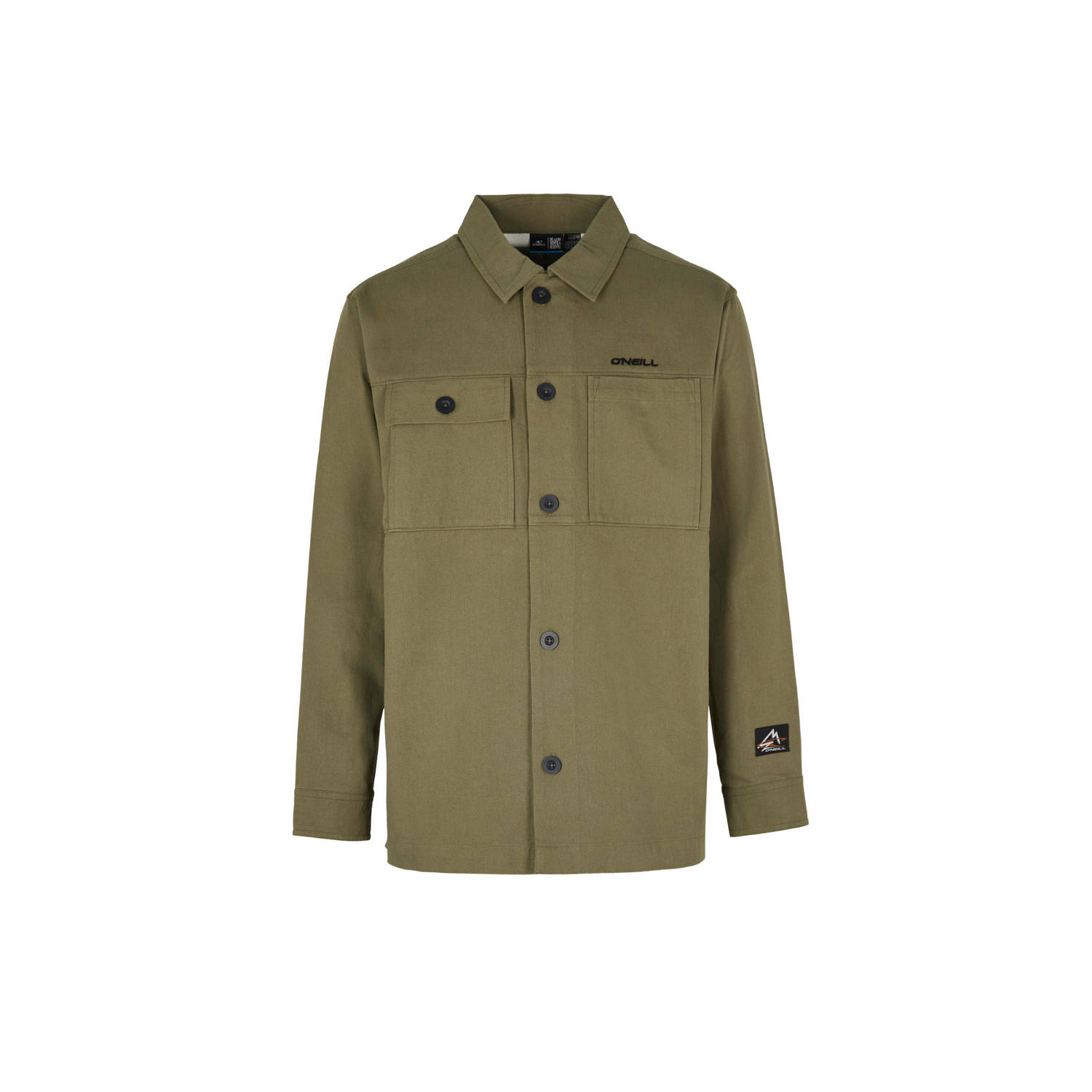 O'Neill regular fit overshirt met logo deep lichen green