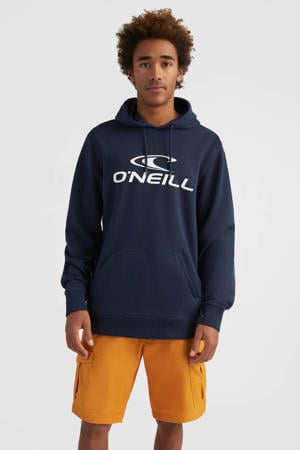 hoodie met printopdruk ink blue
