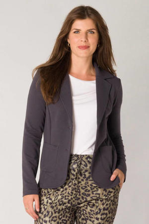 rechtvallende blazer grijs