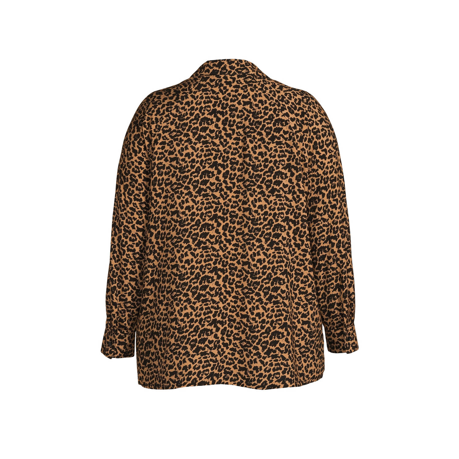 GREAT LOOKS blouse met panterprint bruin zwart