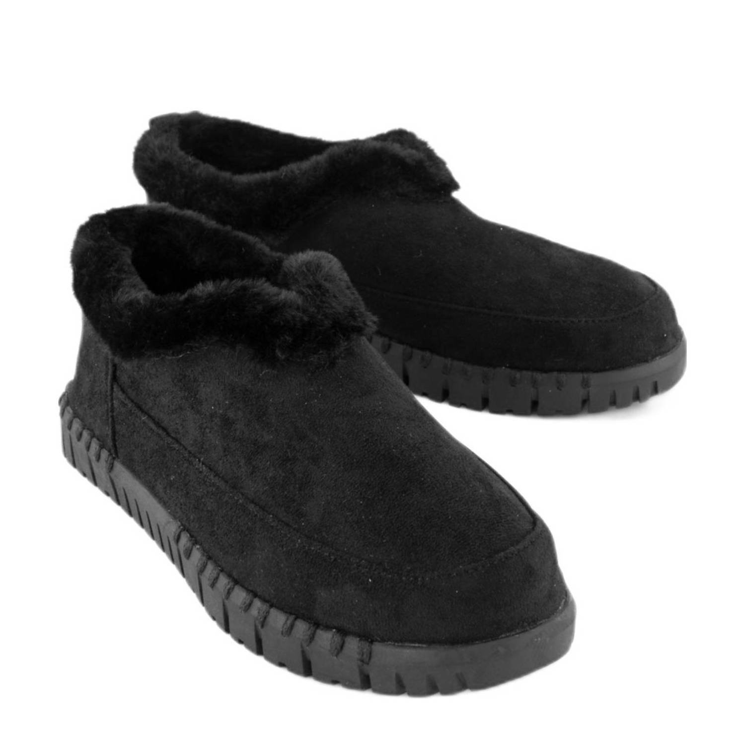 Casa mia pantoffels zwart Schoenen.nl