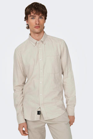 casual overhemd beige