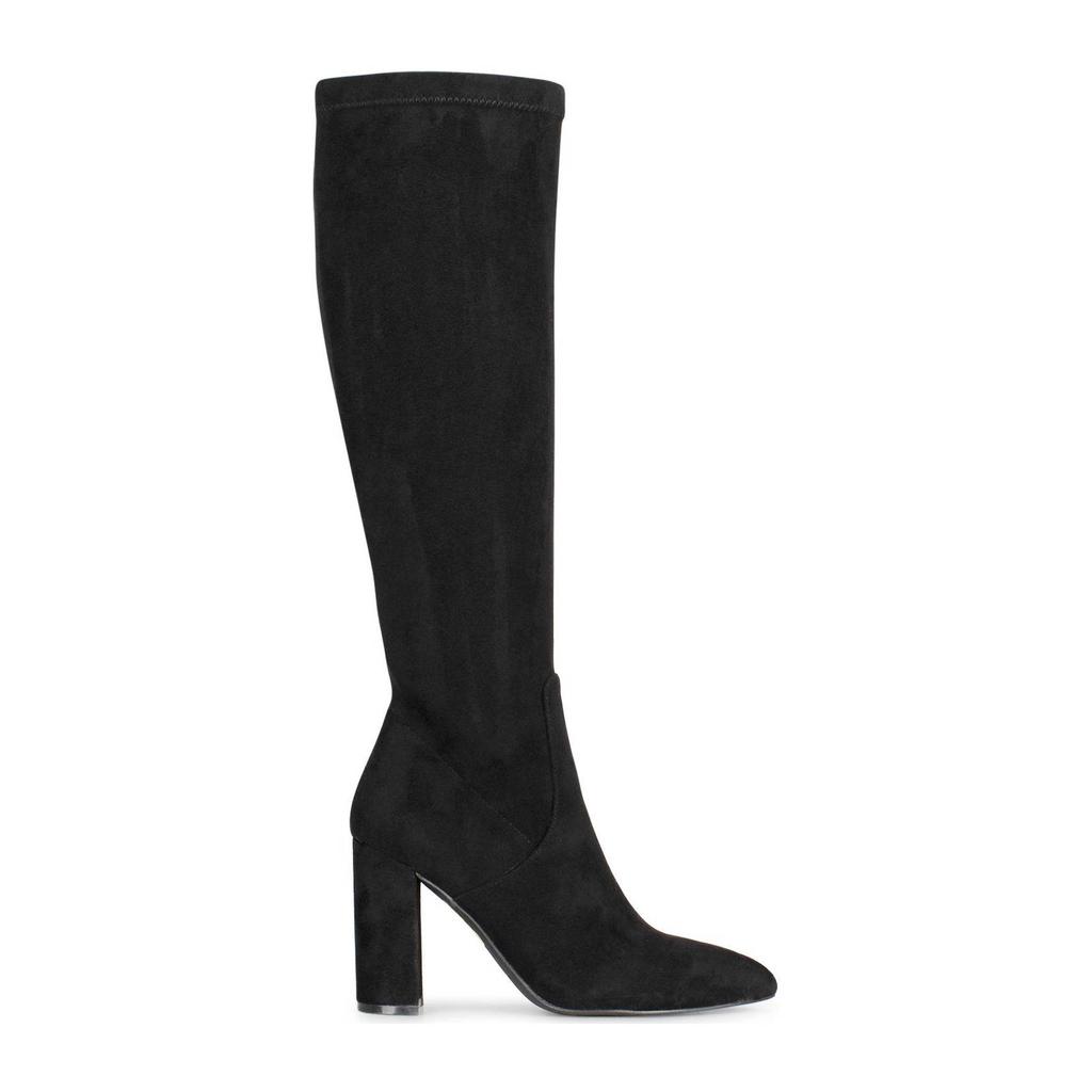 Zwarte dames POSH by Poelman Lauren laarzen van imitatie sude met halve rits