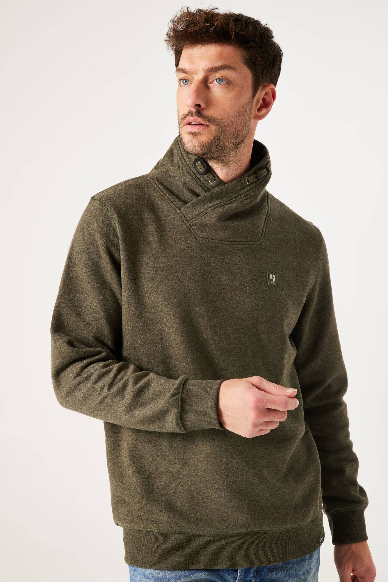 GARCIA Jungen Sweatshirt – Klassischer Sweater Aus Italienischem Denim-Herz, Lässig & Bequem