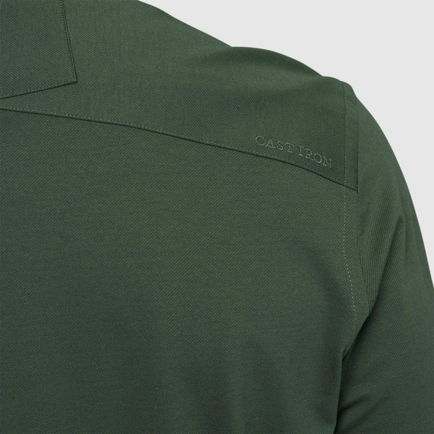Cast Iron slim fit overhemd dark green