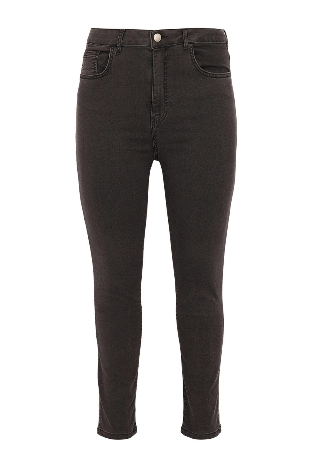 YOEK cropped skinny jeans grey denim