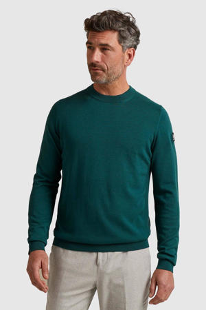 fijngebreide trui met logo groen