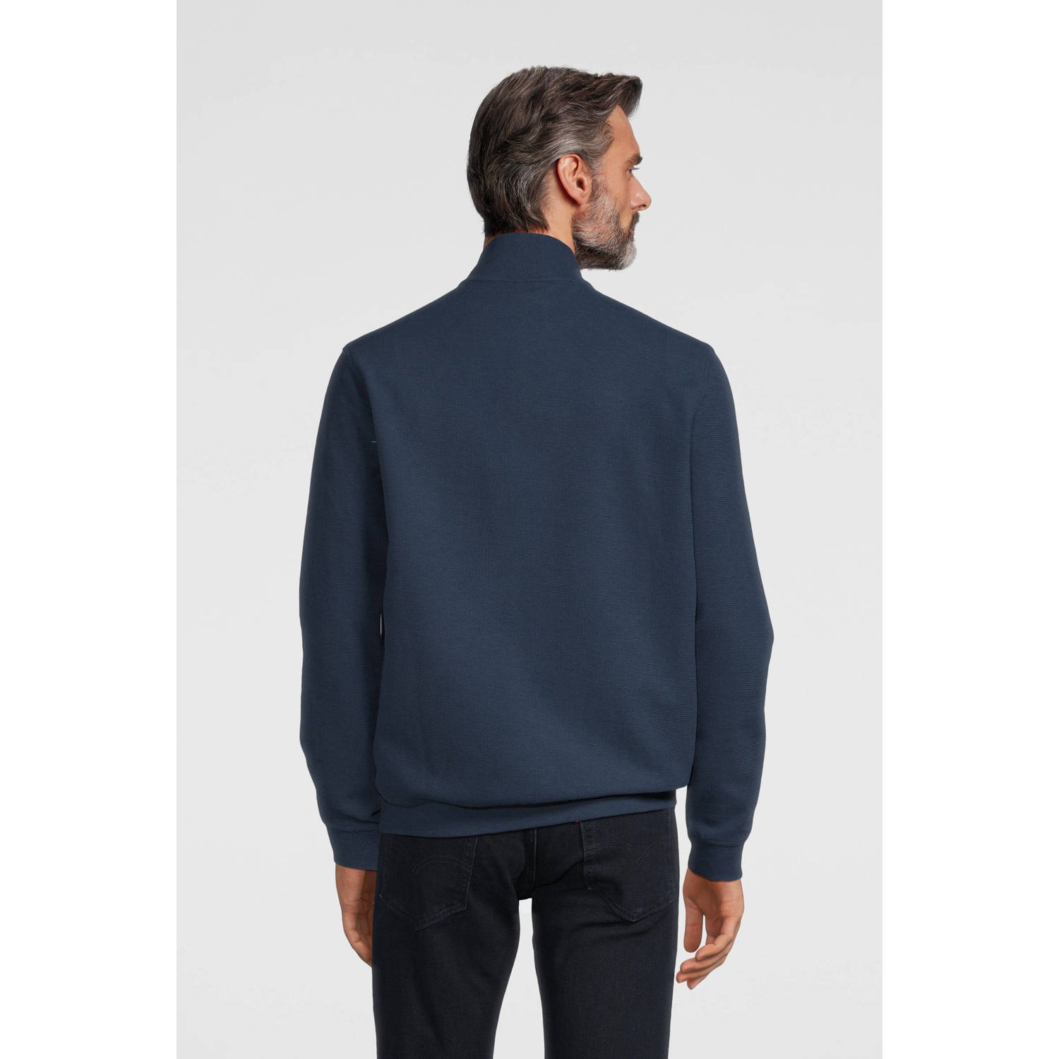 LERROS sweater met logo storm blue