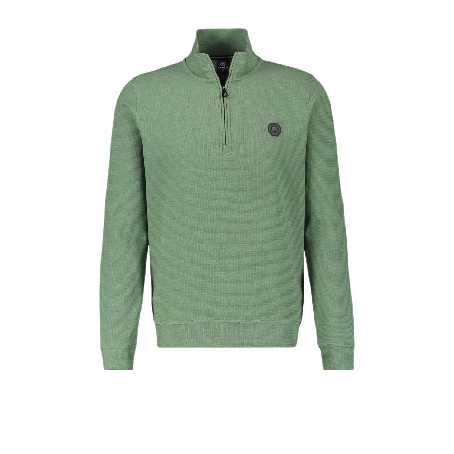 LERROS sweater met logo sage green