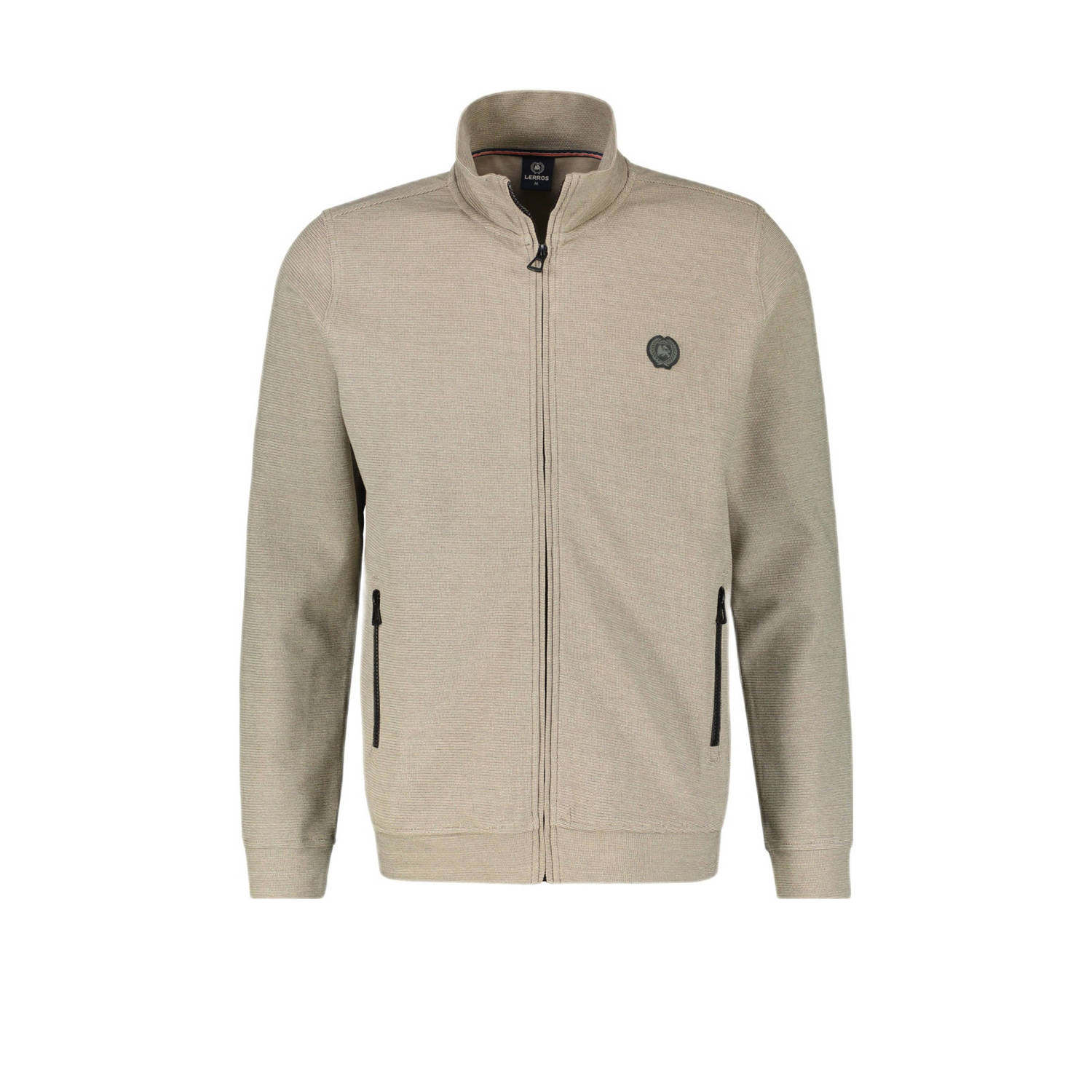 Lerros Sweatjack met ritszakken in effen design