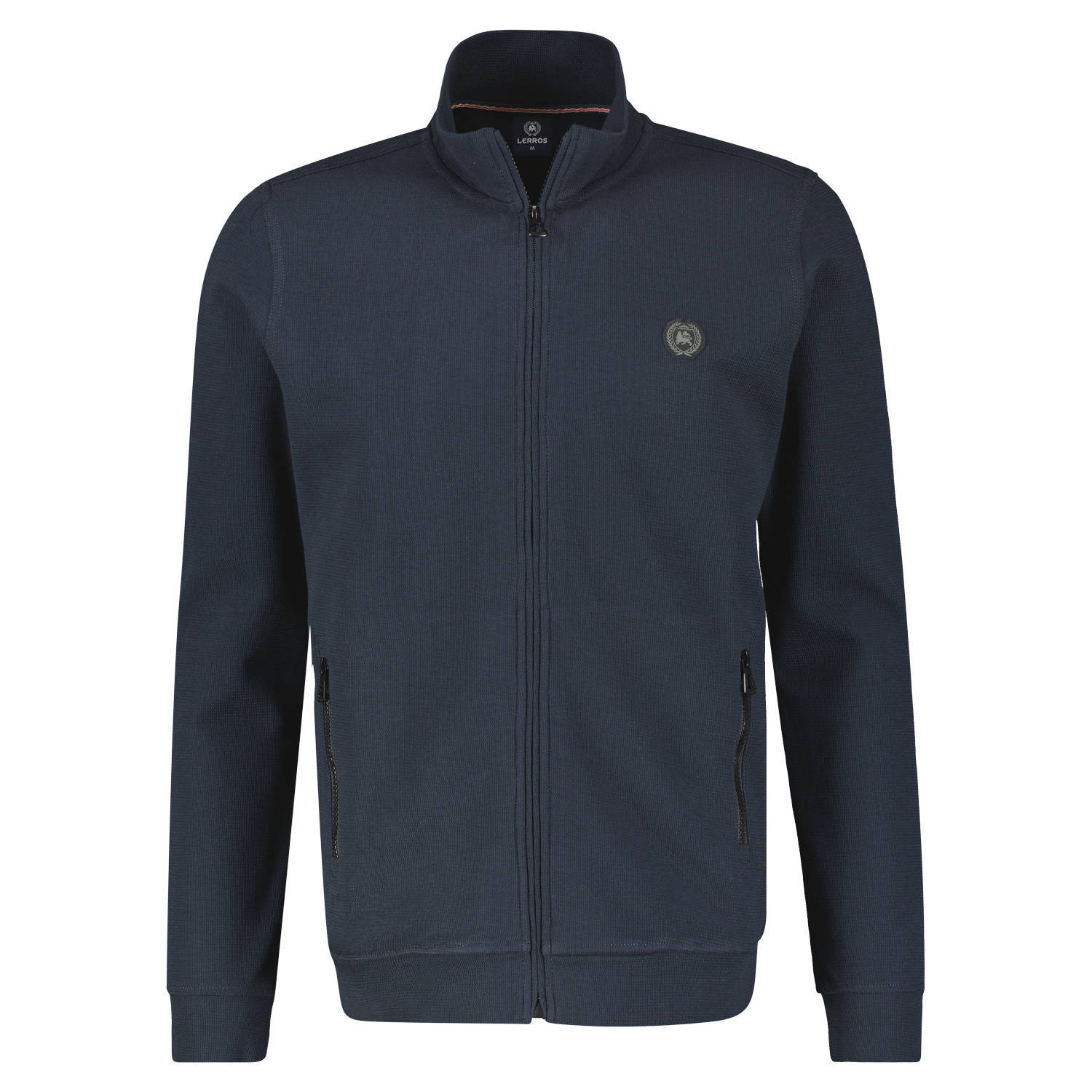 Lerros Sweatjack met ritszakken in effen design