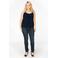 YOEK spaghettitop DOLCE van travelstof marineblauw