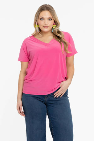 T-shirt DOLCE van travelstof roze