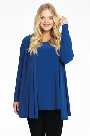vest DOLCE van travelstof donkerblauw