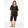 YOEK Plus Size top - marineblauw