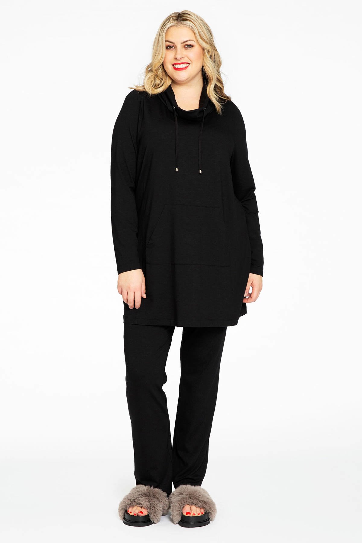 YOEK high waist straight fit tregging zwart wehkamp