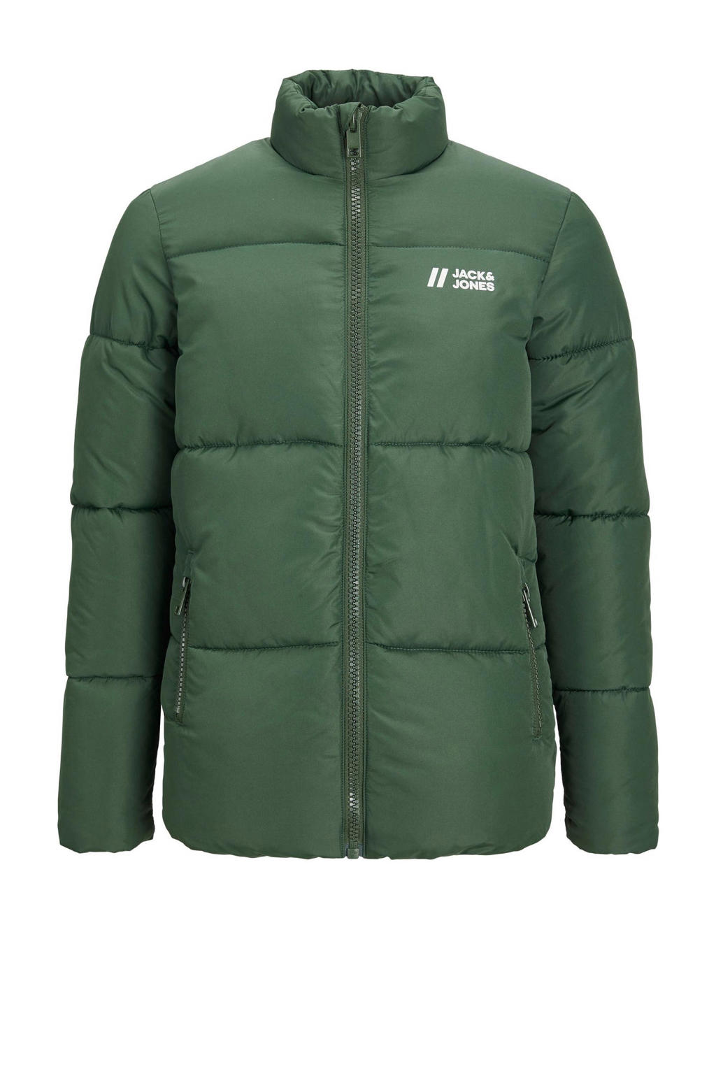 JACK & JONES JUNIOR gewatteerde winterjas JCOELEMENTS zwart