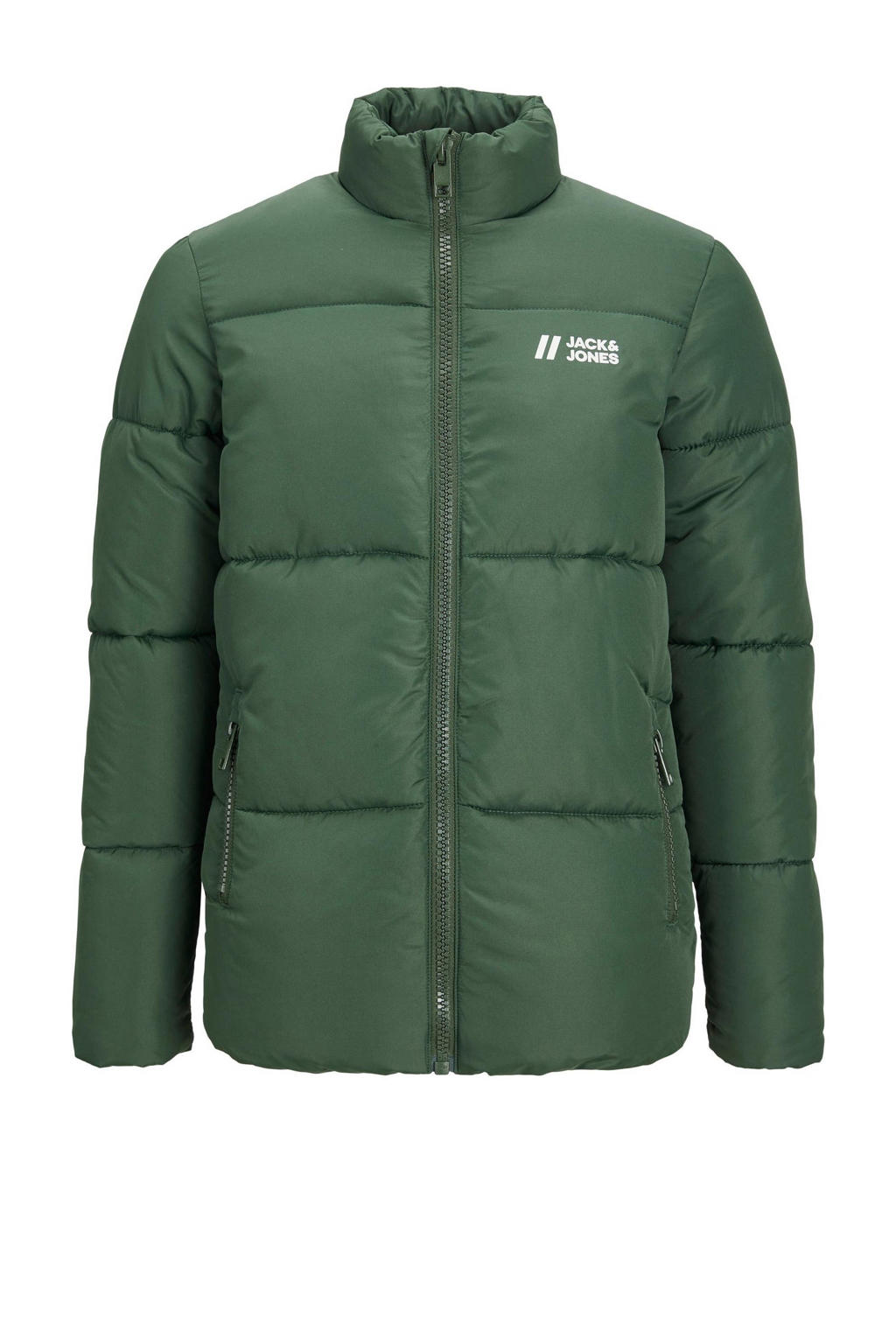 JACK & JONES JUNIOR gewatteerde winterjas JCOELEMENTS zwart JACK & JONES JUNIOR gewatteerde winterjas JCOELEMENTS zwart