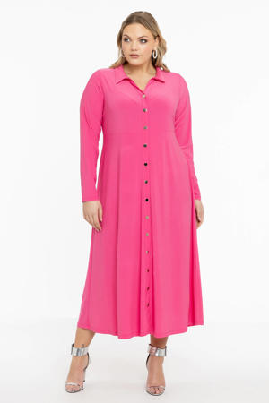 blousejurk DOLCE van travelstof roze
