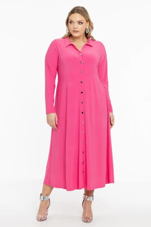 blousejurk DOLCE van travelstof roze
