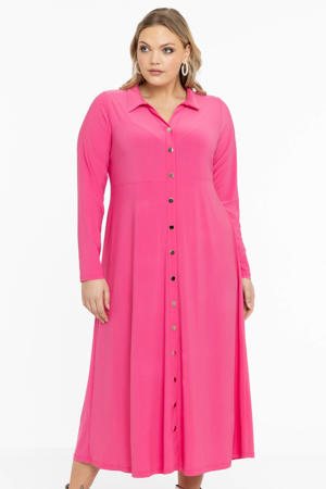 blousejurk DOLCE van travelstof roze