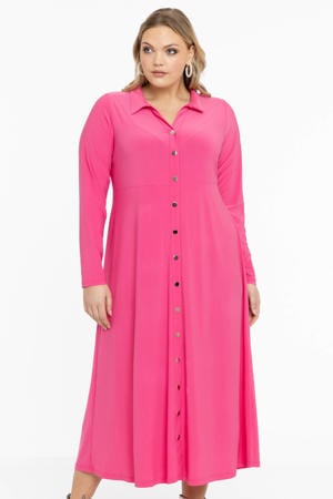 blousejurk DOLCE van travelstof roze