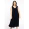 YOEK maxi jurk DOLCE van travelstof blauw