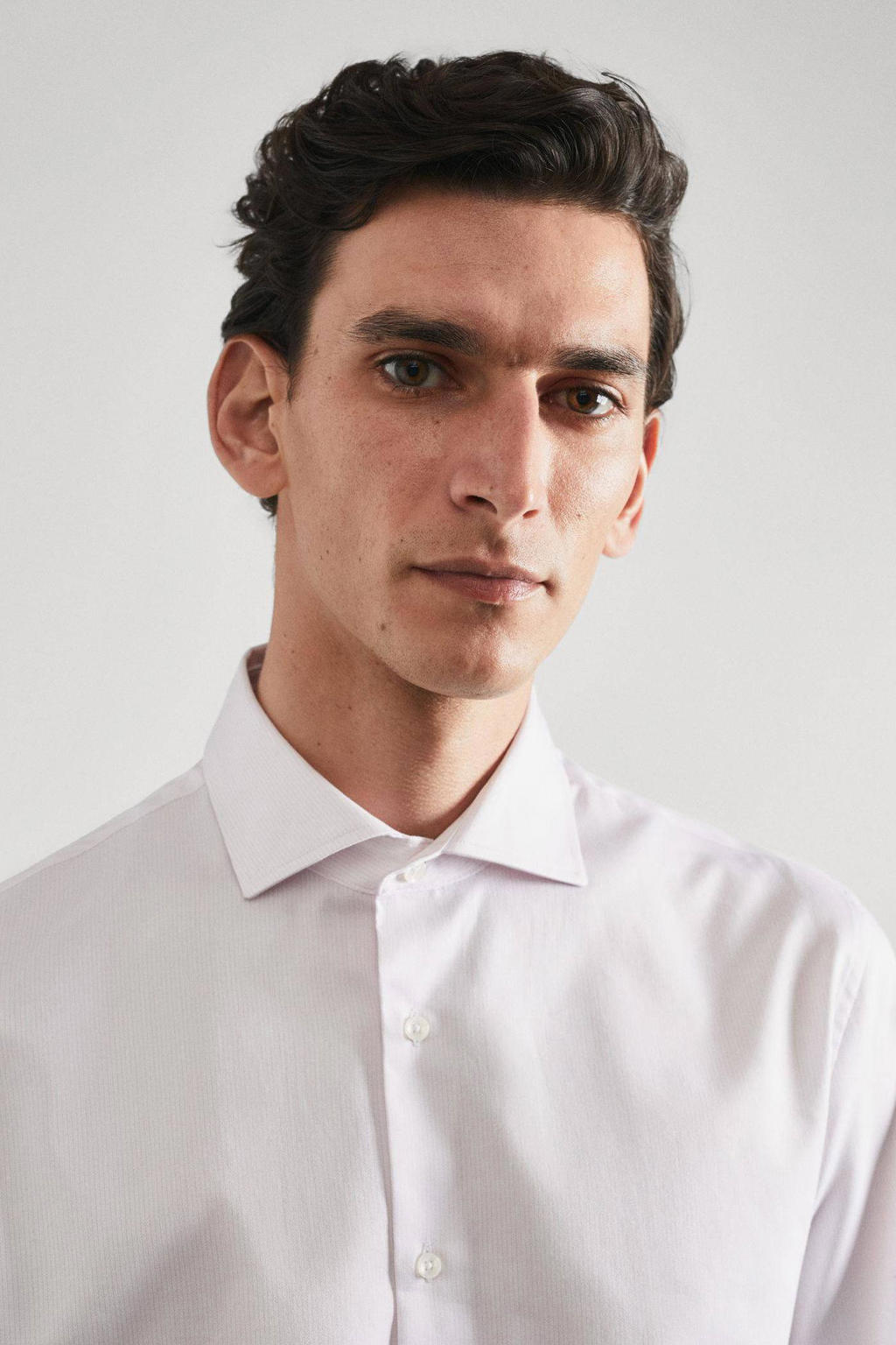 Mango Man slim fit overhemd wit wehkamp