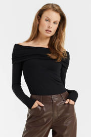thumbnail: anytime off shoulder top zwart